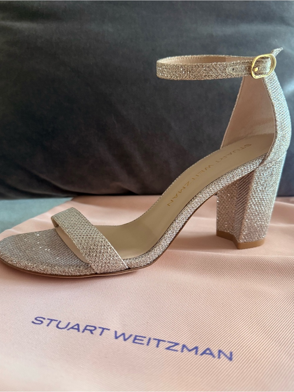 Stuart Weitzman Nearly Nude Block Heel Sandal
